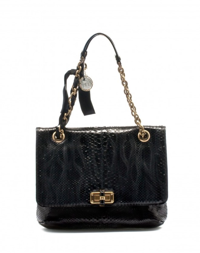 lanvinhappypythonshoulderbagblack