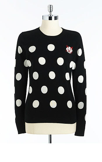 french-connection-polka-dot-print-pullover-sweater