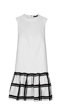 tibi-checkered-drop-waist-dress