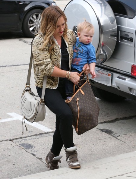 hilary-duff-restoration-hardware-west-hollywood-iro-jeffry-bomber-jacket-chloe-marcie-satchel-bag-isabel-marant-sneakers