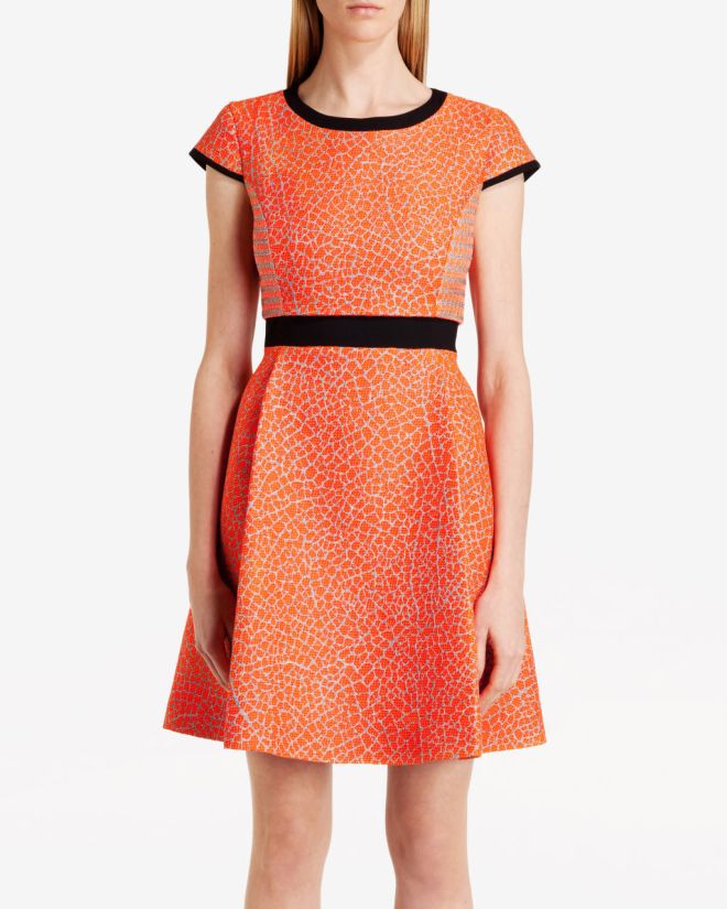 ted-baker-qiara-neon-jacquard-dress